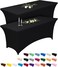 Pureegg Spandex Tablecloth 6FT 2 Pack Black