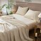 MooMee Sheet Set 100% Washed Cotton Lived-in Extra Deep Pocket Queen