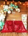 PartyDelight Dark Red Sequin Tablecloth 48X72 Inch Rectangular