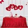 PartyDelight Dark Red Sequin Tablecloth 48X72 Inch Rectangular
