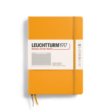 Leuchtturm1917 Notebook Hardcover Medium A5-251 Numbered Pages for Writing and Journaling (Rising Sun, Plain)