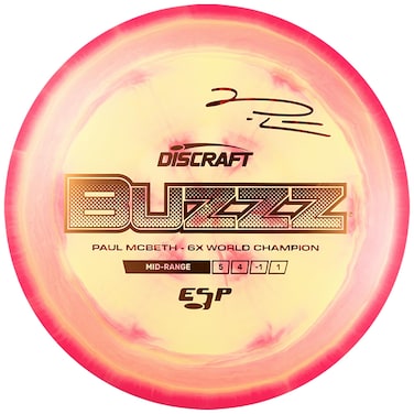 Discraft Esp Buzzz Paul Mcbeth 6X Signature Series 177+ Gram Mid-Range Golf Disc