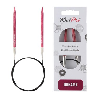 KnitPro Dreamz Fixed Circular Needles 24" (60CM) Us Size 10 (6MM)
