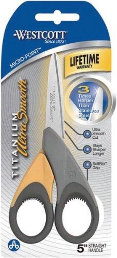 Westcott Titanium Ultrasmooth Straight Scissors, 5