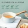 Sensarte Sauce Pan Bakelite Handle Replacement Only Compatible with 2.6 Qt Saucepan with Lid White