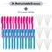 Mr. Pen Bulk Retractable Mechanical Eraser Pens, 24 Pack, Pink & Blue