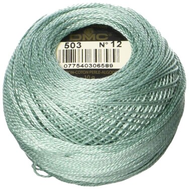 Dmc Pearl Cotton Ball Size 12 141YD, Medium Blue Green