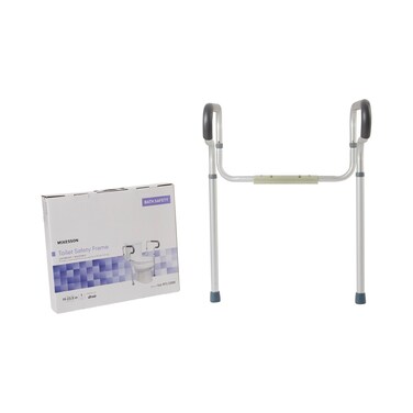 McKesson Toilet Safety Frame and Rail, Gray, 1 Ct