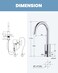 Wowow Touchless Motion Sensor Bathroom Faucet, Tall Automatic Bathroom Sink Faucet with Deck Plate, Control Box and Temperature Mixer for Vanity with Deck Plate, Chrome