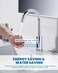 Wowow Touchless Motion Sensor Bathroom Faucet, Tall Automatic Bathroom Sink Faucet with Deck Plate, Control Box and Temperature Mixer for Vanity with Deck Plate, Chrome