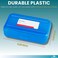 1InTheOffice Blue Pencil Box, Translucent, Plastic Pencil Case, 2 Pack