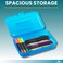 1InTheOffice Blue Pencil Box, Translucent, Plastic Pencil Case, 2 Pack