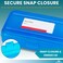 1InTheOffice Blue Pencil Box, Translucent, Plastic Pencil Case, 2 Pack
