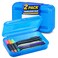 1InTheOffice Blue Pencil Box, Translucent, Plastic Pencil Case, 2 Pack