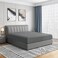 Cathay Home Twin Fitted Sheet Only, 21" Deep Pocket, Grey