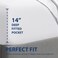 Cathay Home Twin Fitted Sheet Only, 21" Deep Pocket, White