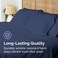 CGK Unlimited Twin Flat Sheet - Single Top Flat Sheet Only - Soft &amp; Cooling - Navy Blue