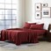 Cathay Home Twin XL Sheet Set, Ultra- Soft Microfiber Bed Sheets, Burgundy