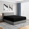 Cathay Home Twin XL Fitted Sheet Only, 21" Deep Pocket, Black