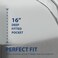 Cathay Home Twin XL Fitted Sheet Only, 16" Deep Pocket, Light Gray