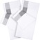 Mixweer 2 Pcs Large Golf Caddy Towel 22X42, White with Black Stripe