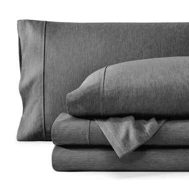 Bare Home Printed Sheet Set - 1800 Ultra-Soft (Full, Heathered Grey)