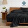 Bare Home Printed Sheet Set (Split Head Flex King, Heathered Black)