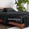 Bare Home Printed Sheet Set (Split Head Flex King, Heathered Black)