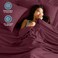 Bare Home Sheet Set - 1800 Ultra-Soft (Split Head Flex King, Burgundy)