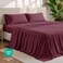 Bare Home Sheet Set - 1800 Ultra-Soft (Split Head Flex King, Burgundy)