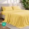 Bare Home Sheet Set - 1800 Ultra-Soft (Split Head Flex King, Lemon Drop)