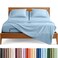 Bare Home Sheet Set - 1800 Ultra-Soft (Split Head Flex King, Light Blue)