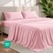 Bare Home Sheet Set - 1800 Ultra-Soft (Split Head Flex King, Light Pink)