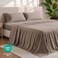 Bare Home Sheet Set - 1800 Ultra-Soft (Split Head Flex King, Taupe)