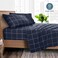 Bare Home Printed Sheet Set (Queen, Modern Plaid - Midnight/White)