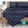 Bare Home Printed Sheet Set (Queen, Modern Plaid - Midnight/White)