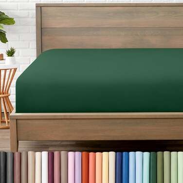 Bare Home King Fitted Sheet - 1800 Ultra-Soft (King, Forest Green)