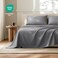 Bare Home Flat Top Sheet 1800 Ultra-Soft (Full, Grey)