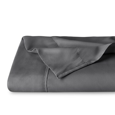 Bare Home Flat Top Sheet 1800 Ultra-Soft (Full, Grey)