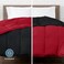 Bare Home Reversible Comforter (Twin/Twin XL, Black/Red)