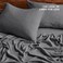 Bare Home Washed Sheet Set 1800 Ultra-Soft (Full, Grey)