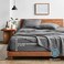 Bare Home Washed Sheet Set 1800 Ultra-Soft (Twin, Grey)