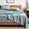 Bare Home Washed Sheet Set 1800 Ultra-Soft (Twin, Slate)