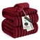 Bedsure Soft King Size Blankets for Bed Deep Red 108"x90