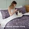 Bedsure Floral Comforter Set Cute Bedding Queen Reversible Grayish Purple