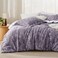 Bedsure Floral Comforter Set Cute Bedding Queen Reversible Grayish Purple