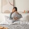 Bedsure Floral Comforter Set Cute Bedding Set King Reversible Grey