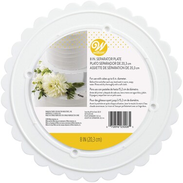 Wilton Scalloped Edge Cake Separators, Tiered Cake, 8-Inch