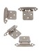 DecoBasics Cabinet Hinges Brushed Nickel for Kitchen Cabinets Doors (10 Pair -20 Pcs) -1/2" Overlay (Variable) -Self Closing Kitchen Cabinet Hinges Flush Mount W/Silicon Bumpers & Hardware Screws