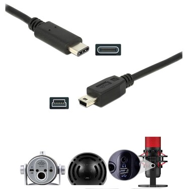 Ienza USB-C Cable for Blue Yeti Microphone Snowball Ice, Iphone, Android, Mac, PC
